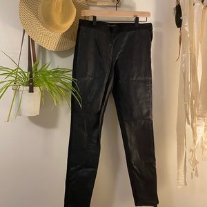 Faux Leather blocked pants